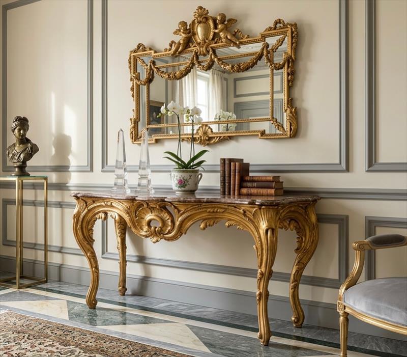 Gilt console, then as now, only for the privileged