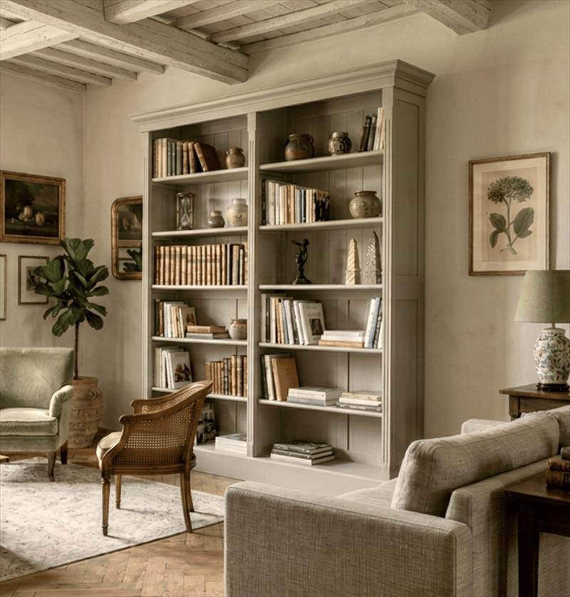 Open bookcase from Umbria, mid-19th century