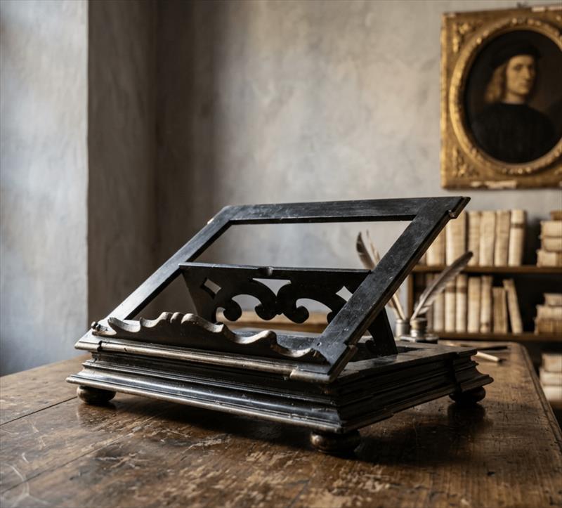 19th century bookstand made of ebonized wood