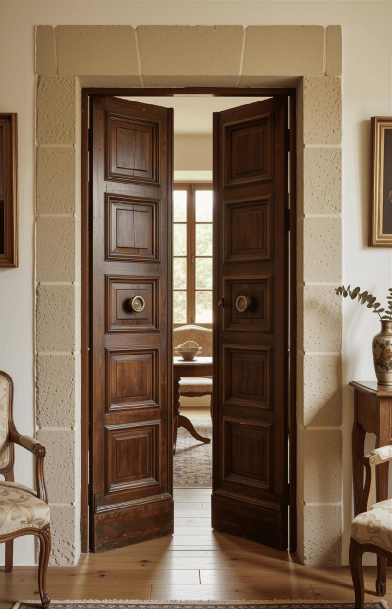 La porta a dieci specchiature