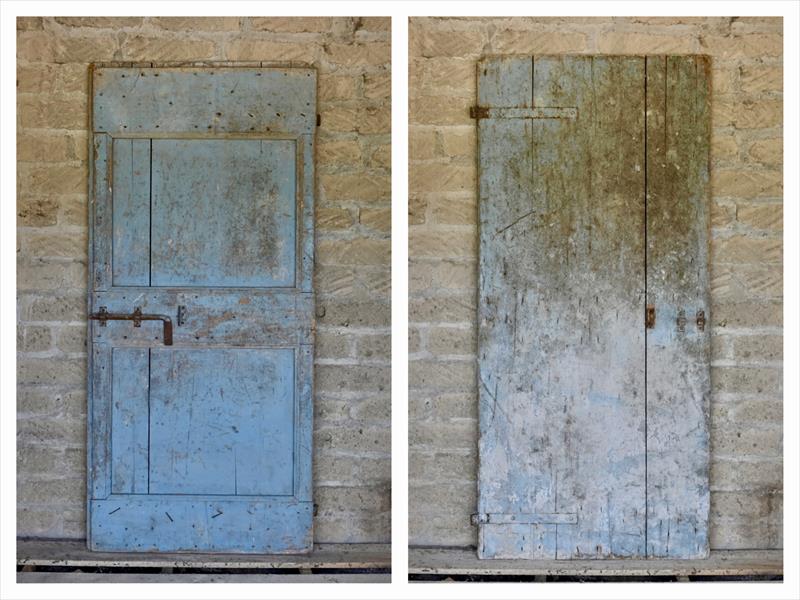 Light sky-blue door from an old Umbrian farmhouse